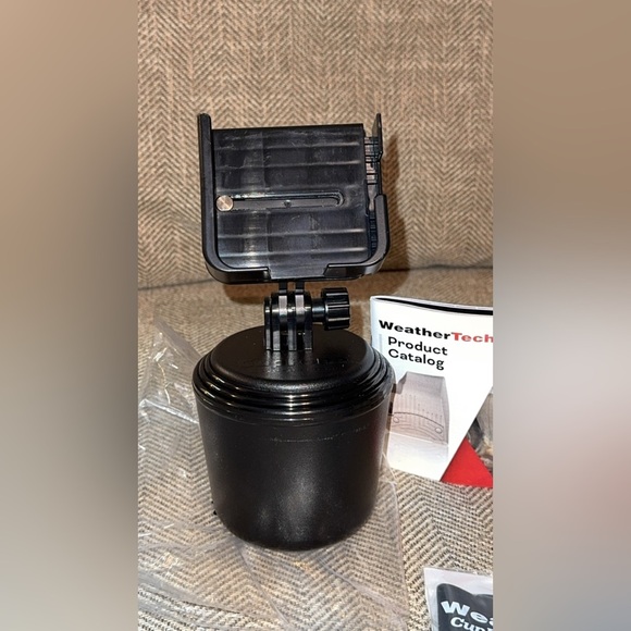 WeatherTech Black CupFone Cell Phone Holder & WeatherTech Sticky Sleeve - Picture 2 of 8